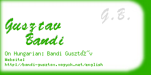 gusztav bandi business card